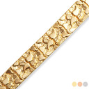 Gold Large Textured Nugget Bracelet (Available in Yellow/Rose/White Gold)