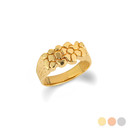 Gold Rectangle Nugget Men's Ring