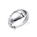 .925 Sterling Silver Dome Cocktail Party Statement Ring