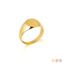 Yellow Gold Round Signet Pinky Ring (9.5 mm)