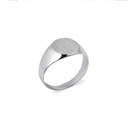 .925 Sterling Silver Round Signet Pinky Ring (9.5 mm)