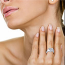 .925 Sterling Silver Mom Heart Mother's Love Signet Ring on female model