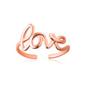 Rose Gold Love Cursive Script Toe Ring