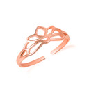 Rose Lotus Flower Petal Toe Ring