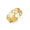 Gold Infinity Teardrop Ring (Available in Yellow/Rose/White Gold)