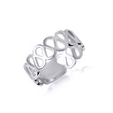.925 Sterling Silver Infinity Teardrop Ring