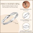 .925 Sterling Silver Stackable Twist Eternity Ring