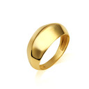 Yellow Gold Crescent Dome Cocktail Party Ring