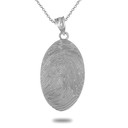 .925 Sterling Silver Personalized Fingerprint Pendant Necklace