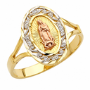 Tri-Tone Our Lady of Guadalupe Gold Ring