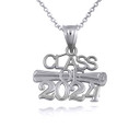 .925 Sterling Silver Class Of 2024 Graduation Diploma Pendant Necklace