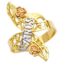 Tri Color "15-AÃ±os" Gold Ring