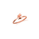 Rose Gold Arrow Head Band Ring