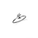 White Gold Arrow Head Band Ring