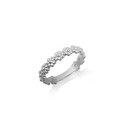 .925 Sterling Silver Diasy Flower Band Ring