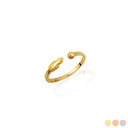 Gold Feather Toe Ring