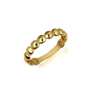 Yellow Gold Bead Band Ring