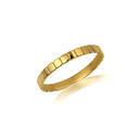 Yellow Gold Classic Striped Band Ring