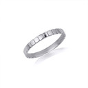 .925 Sterling Silver Classic Striped Band Ring