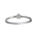 .925 Sterling Silver Daisy Flower CZ Diamond Cut Band Ring