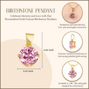 Gold Custom Birthstone Necklace
