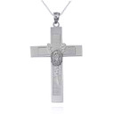 .925 Sterling Silver Lady Of Guadalupe Medallion Beaded Rosary Cross Pendant Necklace