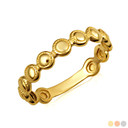 Gold Beaded Circle Bubble Band Eternity Ring