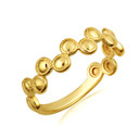 Gold Beaded Circle Bubble Band Ring (Available in Yellow/Rose/White Gold)