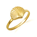 Gold Ocean Seashell Beach Ring