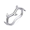 .925 Sterling Silver Branch Twig Leaves Band Ring