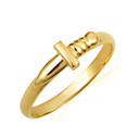 Gold Sword Band Ring