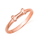 Rose Gold Pet Dog Bone Ring