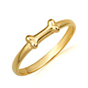 Gold Pet Dog Bone Ring