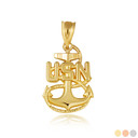 Gold United States Navy Officially Licensed Chief Petty Officer Pendant