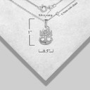 .925 Sterling Silver United States Navy Officially Licensed Chief Petty Officer Pendant Necklace with measurements