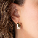 Bold Wide Hoop Latch Back Earrings