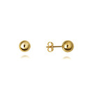 14K Yellow Gold Ball Stud Bead Earrings 7mm