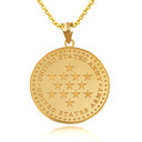 Gold US Army Historical Stars Pendant Necklace