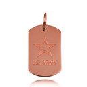 Rose Gold US Army Logo Dog Tag Pendant