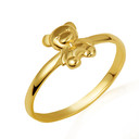 Gold Teddy Bear Ring