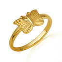 Gold Butterfly Hope Ring