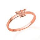 Rose Gold Bumble Bee Ring