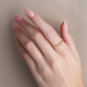 Yellow Gold Bumble Bee Ring on female model