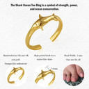 Gold Shark Ocean Toe Ring (Available in Yellow/Rose/White Gold)
