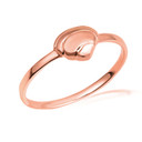 Rose Gold Beach Seashell Ocean Ring