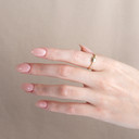 Gold Beach Seashell Ocean Ring on female model