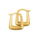 14K Yellow Gold Reversible Square Hoop Earrings