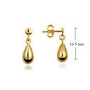 14K Gold Tear Drop Pear Stud Earrings (Available in Yellow/White Gold)