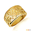 Gold Freemason Square & Compass Filigree Band Ring