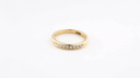 14K Gold Pave Lab Grown Triple Set Diamond Engagement Band Ring (Available in Yellow/Rose/White Gold)